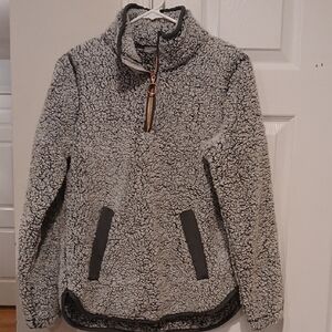Adrienne Vittadini Sport Gray and Black Pullover